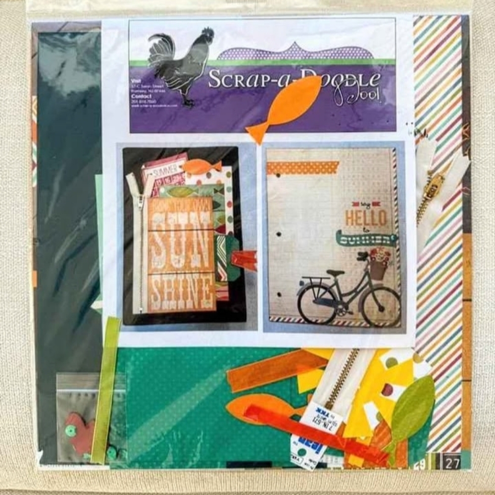 Brand New Scrapbooking 6" x 8" Album Kit - "I Love Summer" 12 Pages of Layouts